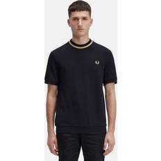 Fred Perry T-shirts Fred Perry Logo-Embroidery Cotton-Piqué T-Shirt Blue