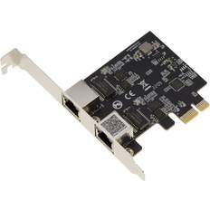 PCIe x1 Network Cards Pcie 2.5 lan dual gigabit ethernet 10 100 1g 2.5g 2x rj45. realtek rtl8125