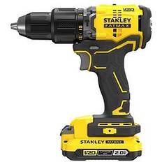 Stanley Fatmax V20 18V Brushless Combi Hammer Drill In A Kitbox 2X2.0Ah, 2A Charger