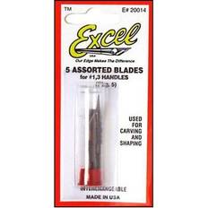 Barbering kniv Excel Excel Blades Hobby Blades Stainless Steel, Safety Tube Package, 5 Light Duty Blade Assortment