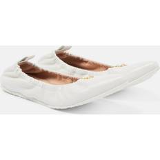 Gianvito Rossi Alina Leather Ballet Flats - White