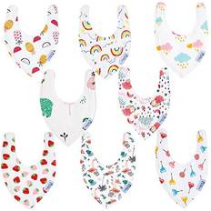 Drool Bibs For Your Little One Baby Bandana Dribble Bibs Cotton Pack Of 8 Girls