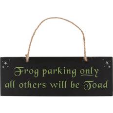 Black Wall Decor Something Different Witch's Frog Parking Sign Wall Decor