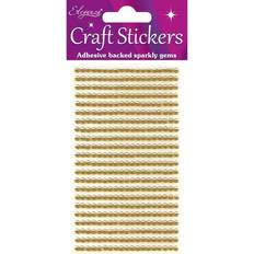 Eleganza 3mm Pearls Gold Craft Stickers No.35 418 pieces