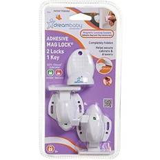 Schrank- & Schubladensperren DreamBaby Adhesive Mag Lock with 2 Locks and 1 Key White