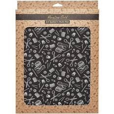 Bath Mats Hemline gold quilters multi-mat Black