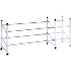 Zeller with 2 Shelves Fflexible Silver Skoställ