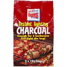 2 Instant Light Lumpwood Charcoal Bbq Quick 2X1Kg
