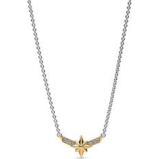 Pandora Marvel Captain Marvel Octogram Star Two-Tone Necklace