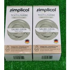 Simplicol 2x textilfarbe intensiv salbei grün 1830 flüssige rezeptur versand 0€