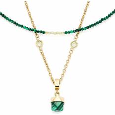 Malachite Colliers Leonardo Chaînette 021767 Acier inoxydable Vert