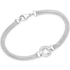 Armbänder Smart Jewel Armband elegant mit Zirkonia, Silber 925 Weiss