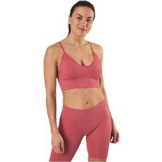 Only Vicky Rib Seamless V-neck Top Pink Female