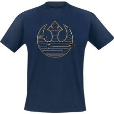 Star Wars Gold Rebel Logo Navy T-Shirts Blau