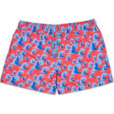 Paars Zwembroeken Happy Socks Wave Swim Shorts - Red