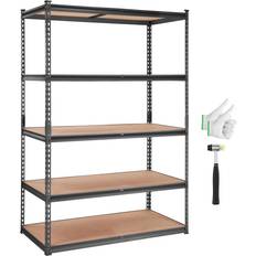 VEVOR 5-Tier Black Shelving System 182.9x121.9cm