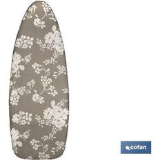 Gris Fundas para tablas de planchar Cofan funda tabla planchar acolchada 140x60 flores blancas Funda universal para tabla de planchar. Tejido en algodón acolchado de muy buena