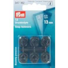 Snap Fasteners Prym Plastic Round Sew On Snap Fasteners 13mm Black 12-pack