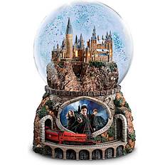 Music Boxes The Bradford Exchange Harry Potter Musical Glitter Globe with Rotating Train and Movie Image Lights Up