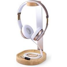 Universal wooden & aluminum headphone stand