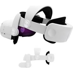 VR Accessories Alpha Digital Meta Quest 2 Head Strap Replacement-Adjustable/Comfortable/Lightweight White White