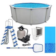 Aquarian Fuzion 21' x 52" Above Ground Swimming Pool w/Pump, Ladder & Equipment, Grey