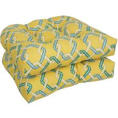 Blazing Needles U-Shaped Yellow Chair Cushions Yellow (48.3x48.3cm)