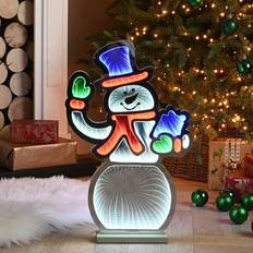 Indoor Lighting Christmas Lamps B&Q Festive 56cm Snowman Infinity Christmas Lamp