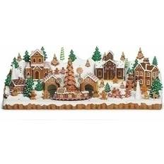 White Christmas Villages Roman Pre-Lit Gingerbread Christmas Village 24.5"