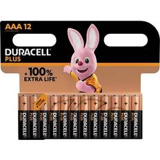 Duracell AAA (LR03) Batterier & Laddbart Duracell Plus AAA alkaline 12 styck