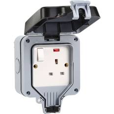 ENER-J Waterproof 13A Single BS Socket with switch