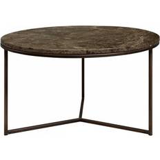 Marmorbord Artwood Cedes Marmorbord Brons Mörkbrun Ø80 cm Soffbord 80cm