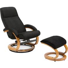 Beliani Recliner with Footstool Armchair
