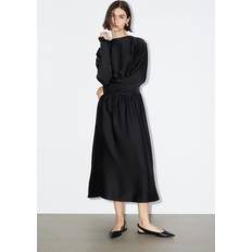 H&M Long Dresses H&M Ladies Black Fitted satin dress