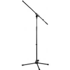 Microphone boom arm Caymon CST320/B Microphone stand with foldable legs and boom arm Black version