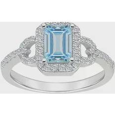 Blue Rings Celebration Gems Sterling Silver Sky Blue Topaz & White Topaz Accent Ring, Women's