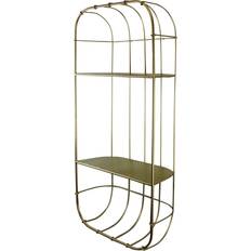 Oro Estanterías de Pared Basket Design Metal Double Wall Shelf Estantería de Pared