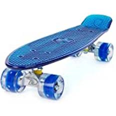 Land Surfer Land Surfer Cruiser Skateboard 22" CLEAR BLUE BOARD LED BLUE WHEELS