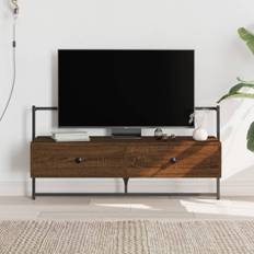 vidaXL Wall-mounted Engineered Brown Oak TV Bench