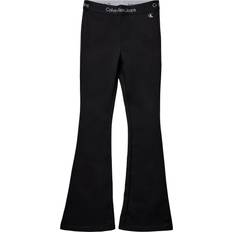 Calvin Klein Jeans Kid's Flared Milano Logo Trousers - Black