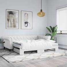 Muebles vidaXL Daybed Udtræk Kunstlæder Hvid Sofa