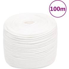 Boat Blocks vidaXL Boat Rope Full White 8 mm 100 m Polypropylene