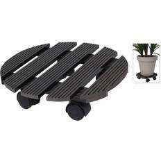 Potten, planten en teelt ProGarden Plantentrolley Rond 29 cm Grijs