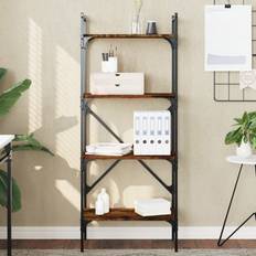 Natural Book Shelves vidaXL 4-Tier Engineered Book Shelf 130cm
