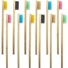 Northix 10x Tandborste, Bambu Blandade Färger