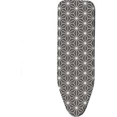 Clothing Care Vinsani Ironing Board Cover Foam Back padding 100% Cotton Easy Fit, 140x52 cm Grey Star