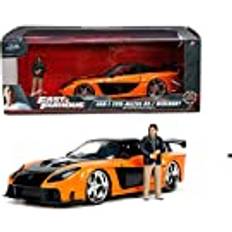 Autos Jada Toys & Furious Han 1995 RX7 1:24, Spielzeugauto, Rennauto, bekannt aus der gleichnamigen Filmreihe 253205002 Schwarz, Orange