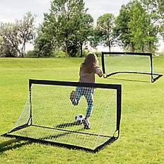 But de football Buts de Football Homcom Steel Frame Weather Resistant Football Goal Sports Black