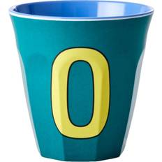Machine Washable Cups Rice Melamin Cup Medium Letter O 30 cl Green