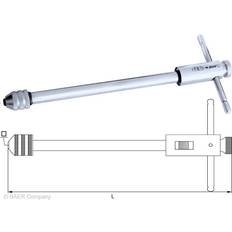 BAER BAER Topvindejern med skralde, M5-12 højre og venstre løb. 7/32'' 3/8''